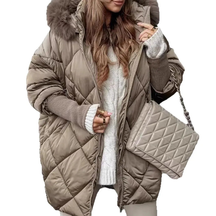 Larkspur Diamond Quilted Puffer Coat