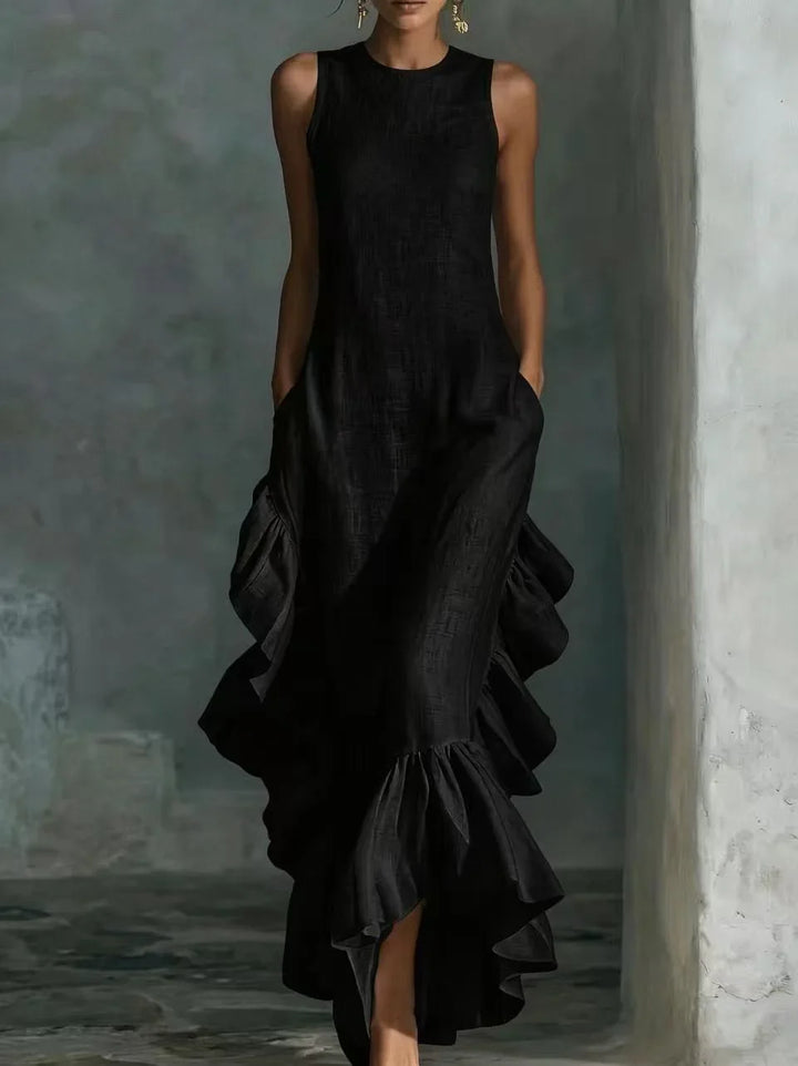 Clarissa Flowy Ruffle Maxi Dress