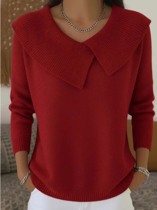 Genevieve Fold Collar Sweater
