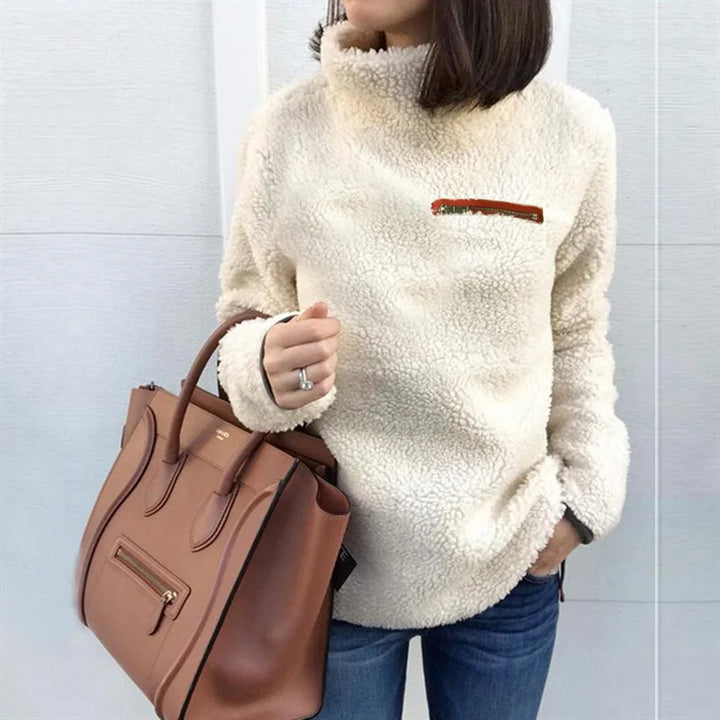 Nadia Sherpa Turtleneck Top