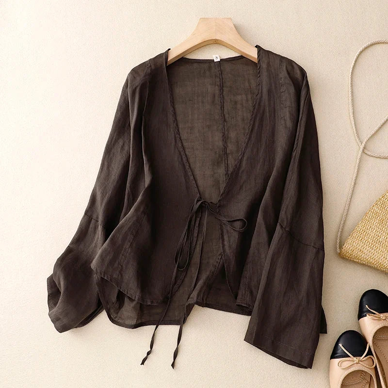Liliana Cotton Wrap Top
