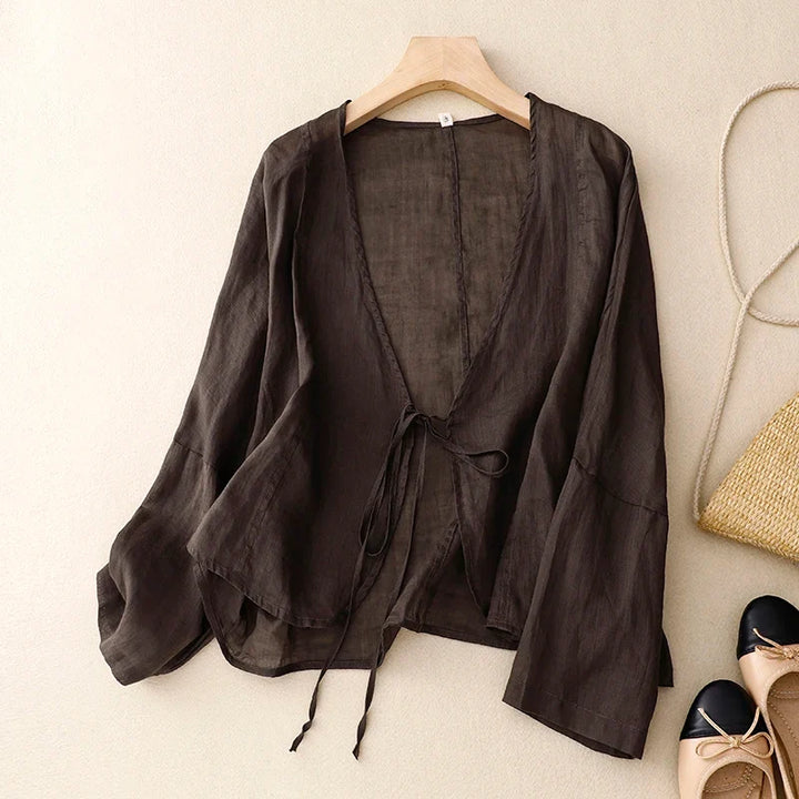 Liliana Cotton Wrap Top
