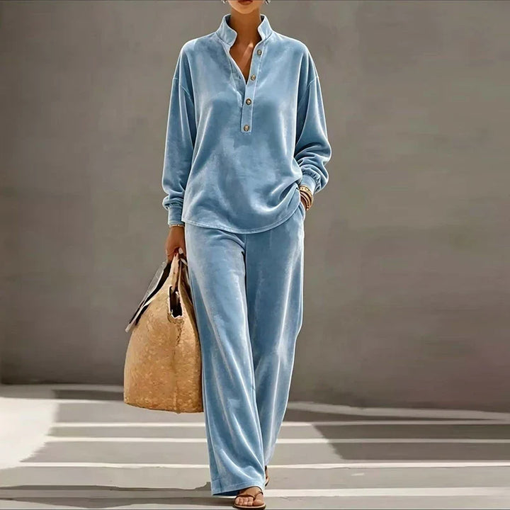 Simone Stand Collar Two Piece Set