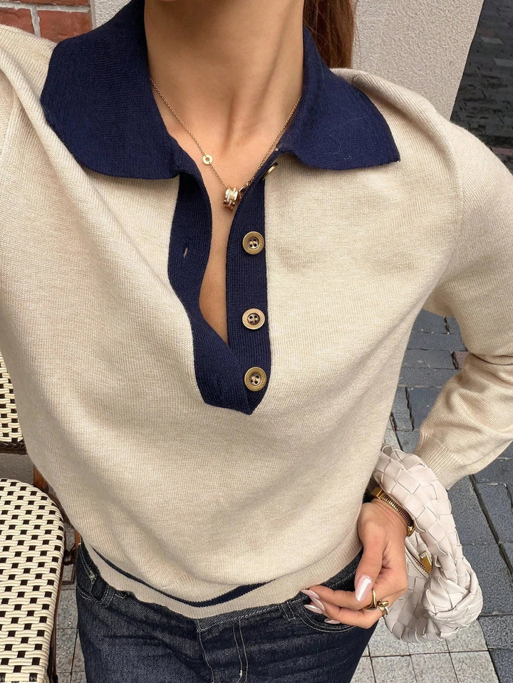 Marigold Contrast Collar Polo