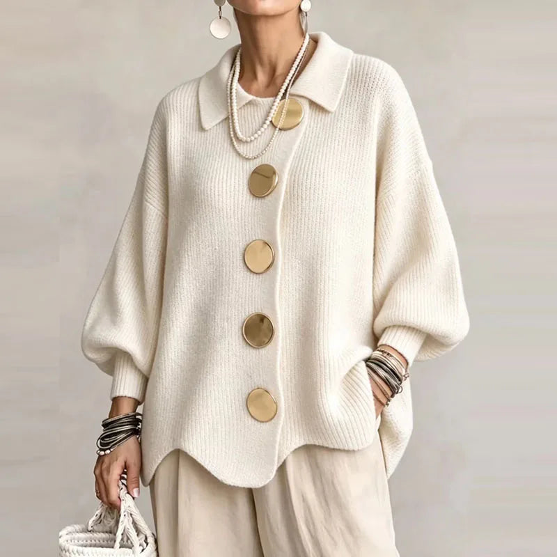 Freya Comfortable Button Cardigan