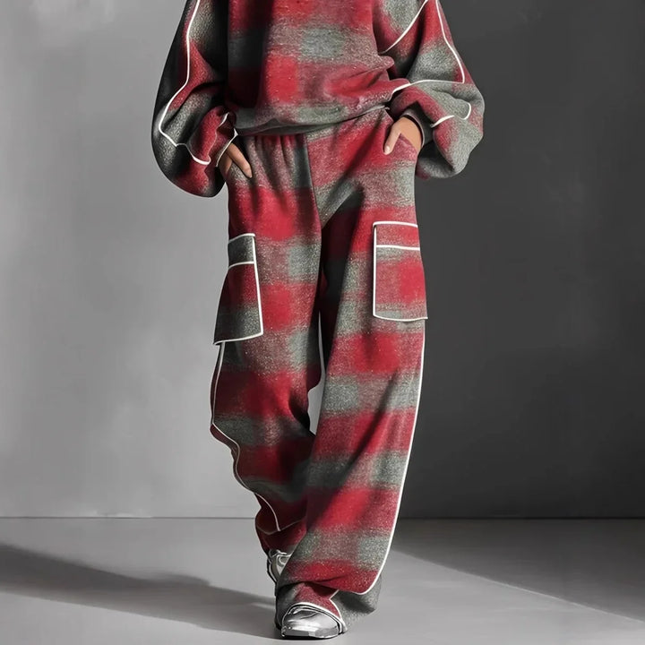 Marlene Plaid Loose Two-Piece Set