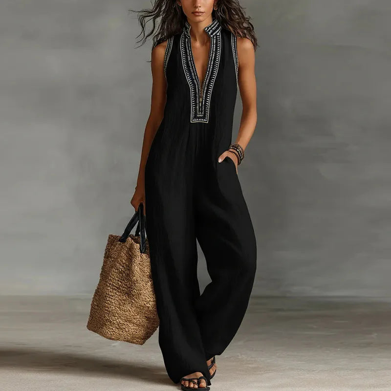 Yasmine Lace Trim Jumpsuit