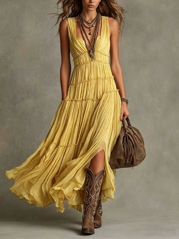 Nayeli Tiered Boho Maxi Dress