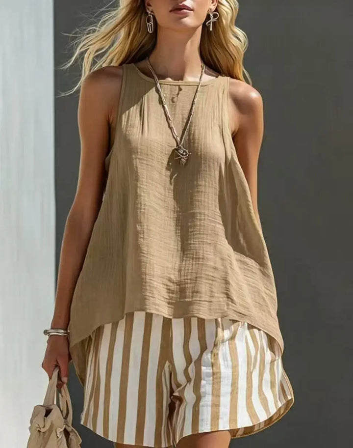 Mariana Striped Two Piece Outfit
