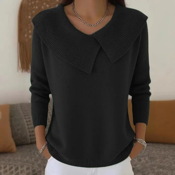 Genevieve Fold Collar Sweater