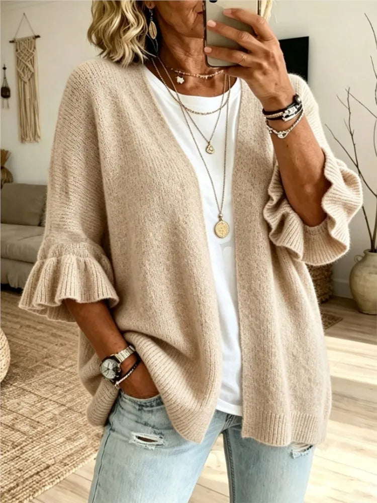 Josselyn Ruffle Sleeve Cardigan
