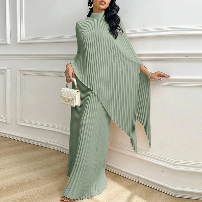 Palomar Pleated Draped Cape Set