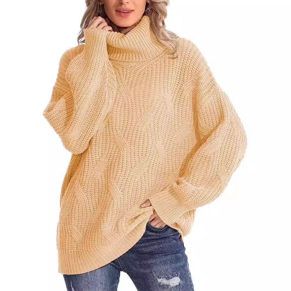 Thora Cable Knit Turtleneck Sweater