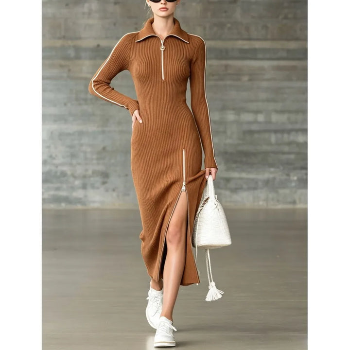 Marcella Ribbed Knit Midi Dress