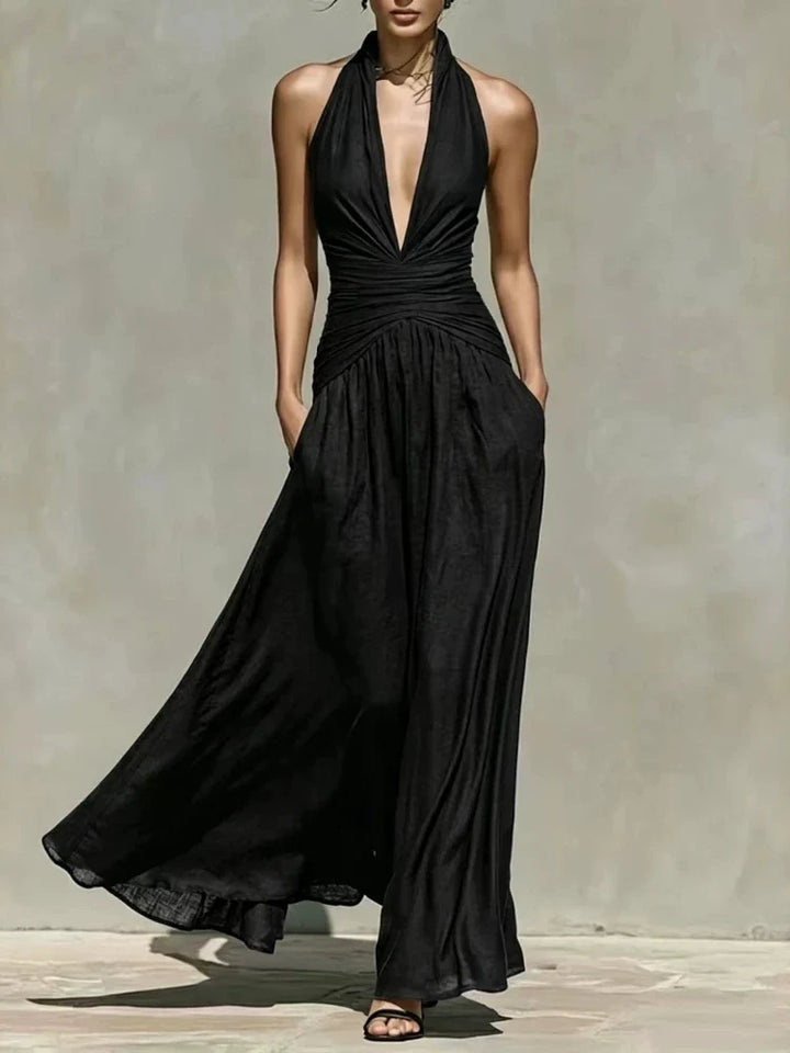 Marielys Ruched Waist Maxi Dress