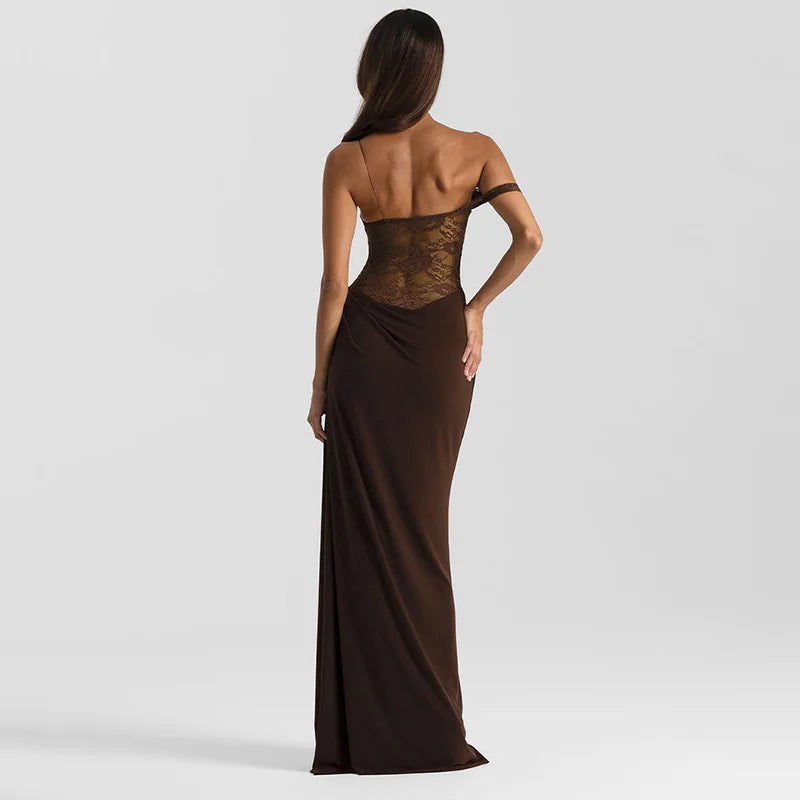 Natalia Lace Evening Gown Maxi Dress