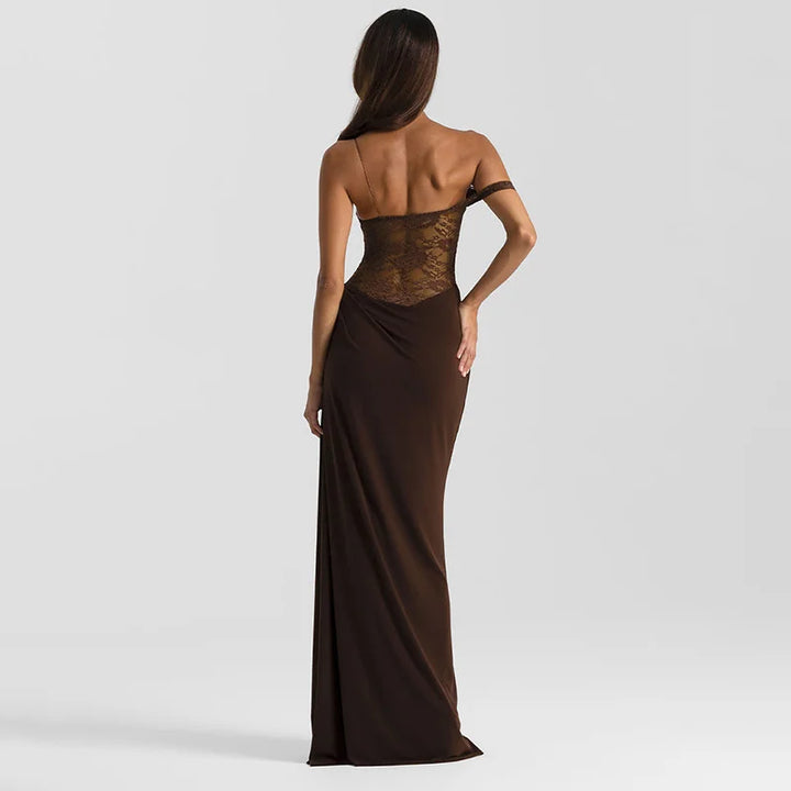 Natalia Lace Evening Gown Maxi Dress