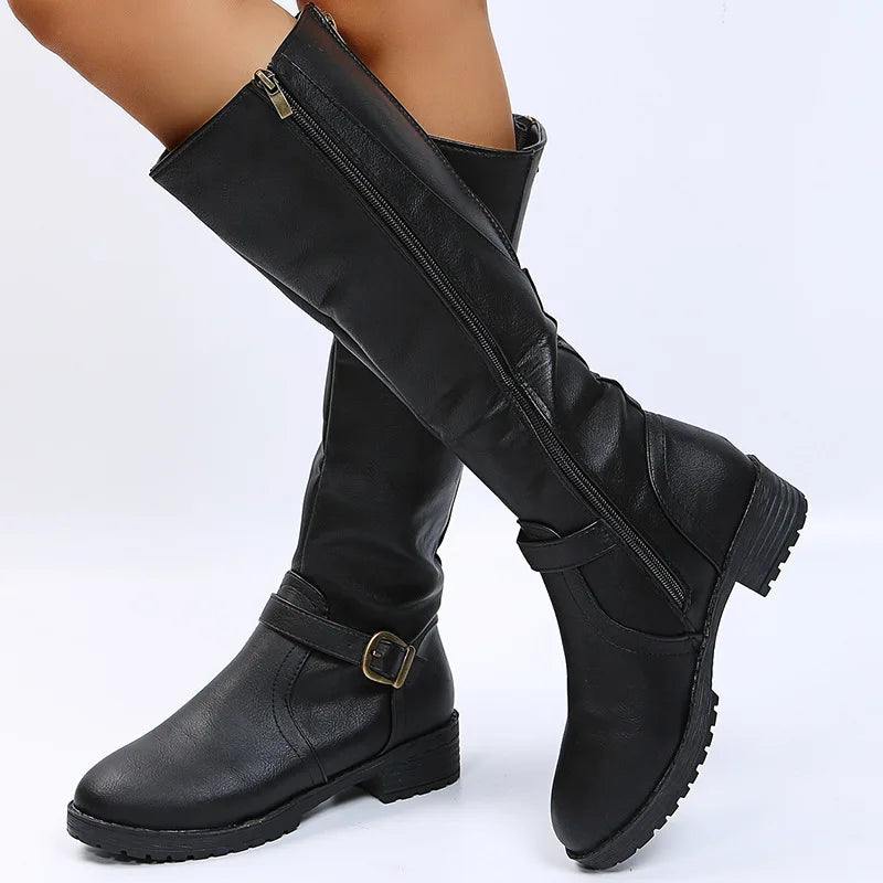 Cassia Side Zip Riding Boots