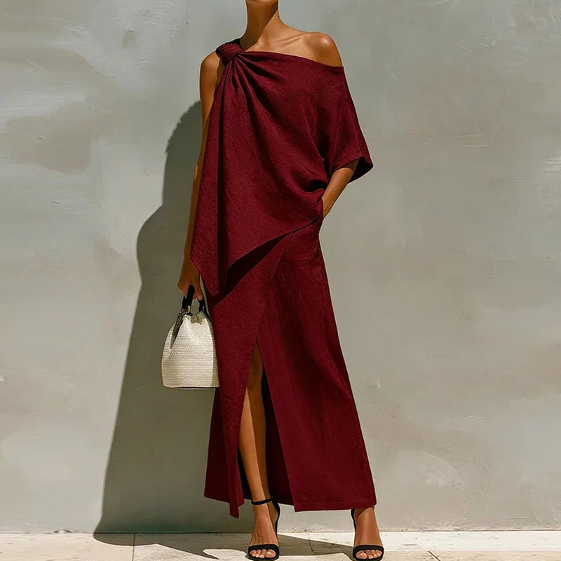 Kalina One Shoulder Maxi Skirt Set