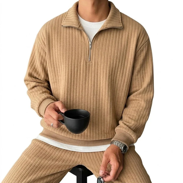 Weston Ribbed Half Zip Pullover