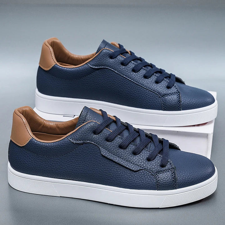 Declan Pebbled Leather Sneakers