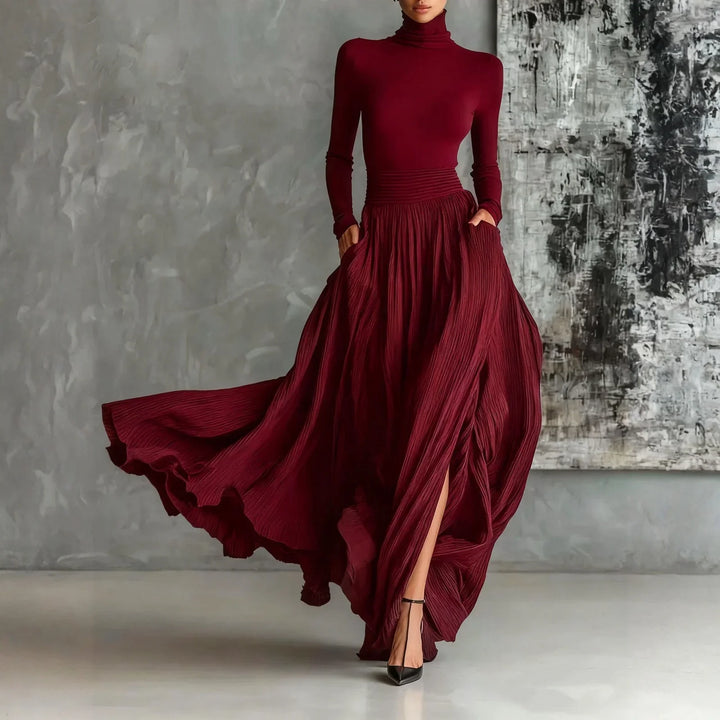 Isabeau Turtleneck Maxi Dress