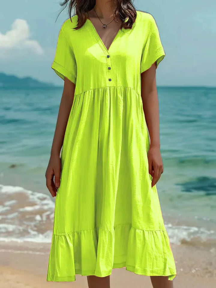 Fiora Button Front Maxi Dress