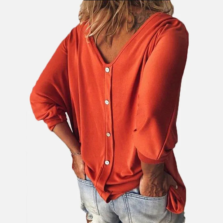 Liana V-Neck Button Top