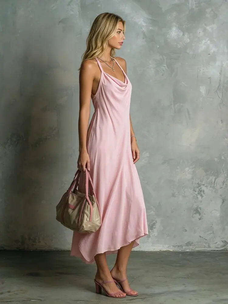 Ines Cowl Neck Midi Dress