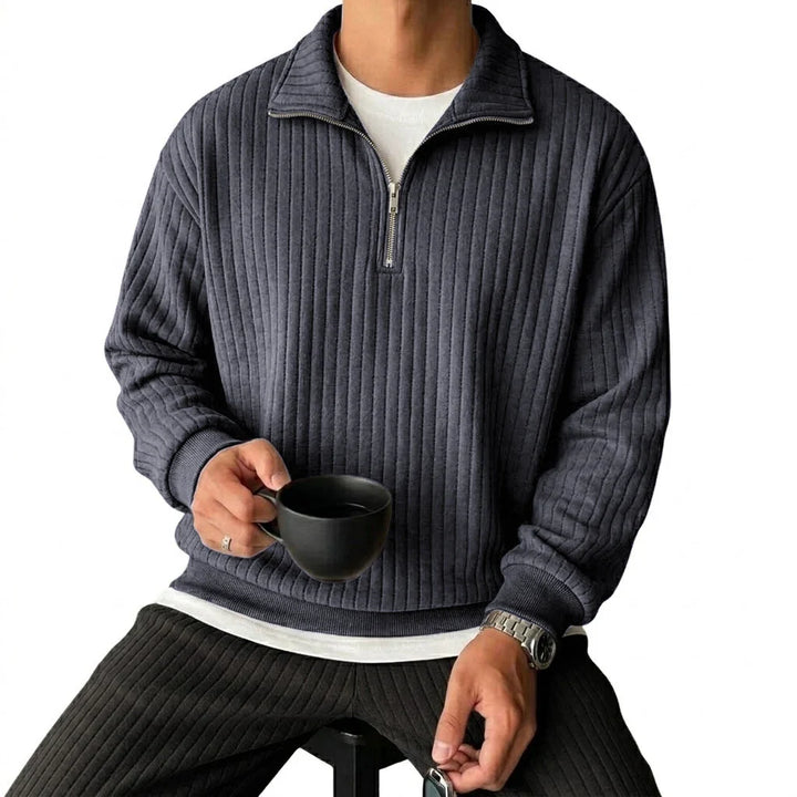 Weston Ribbed Half Zip Pullover
