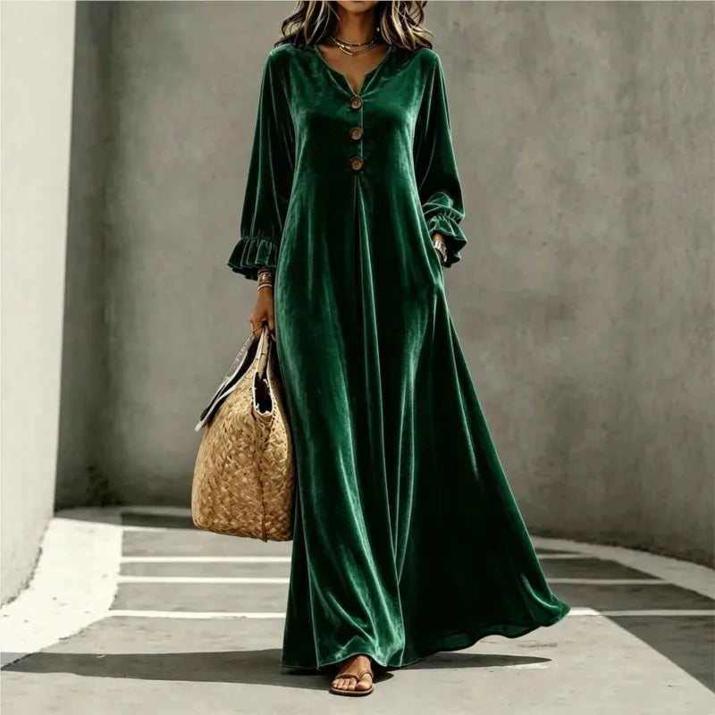 Celandine Velvet Maxi Dress