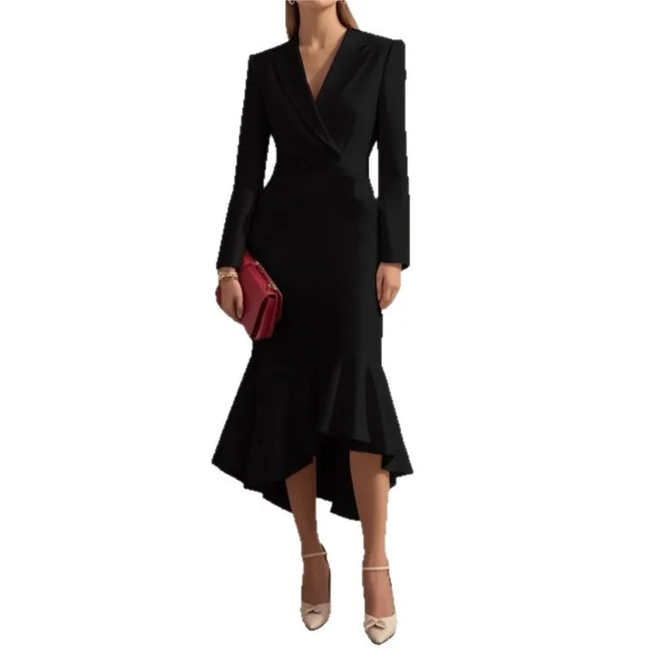 Veronika Notched Lapel Dress