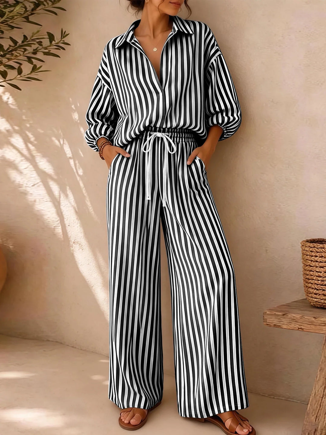 Celine Striped Two-Piece Set