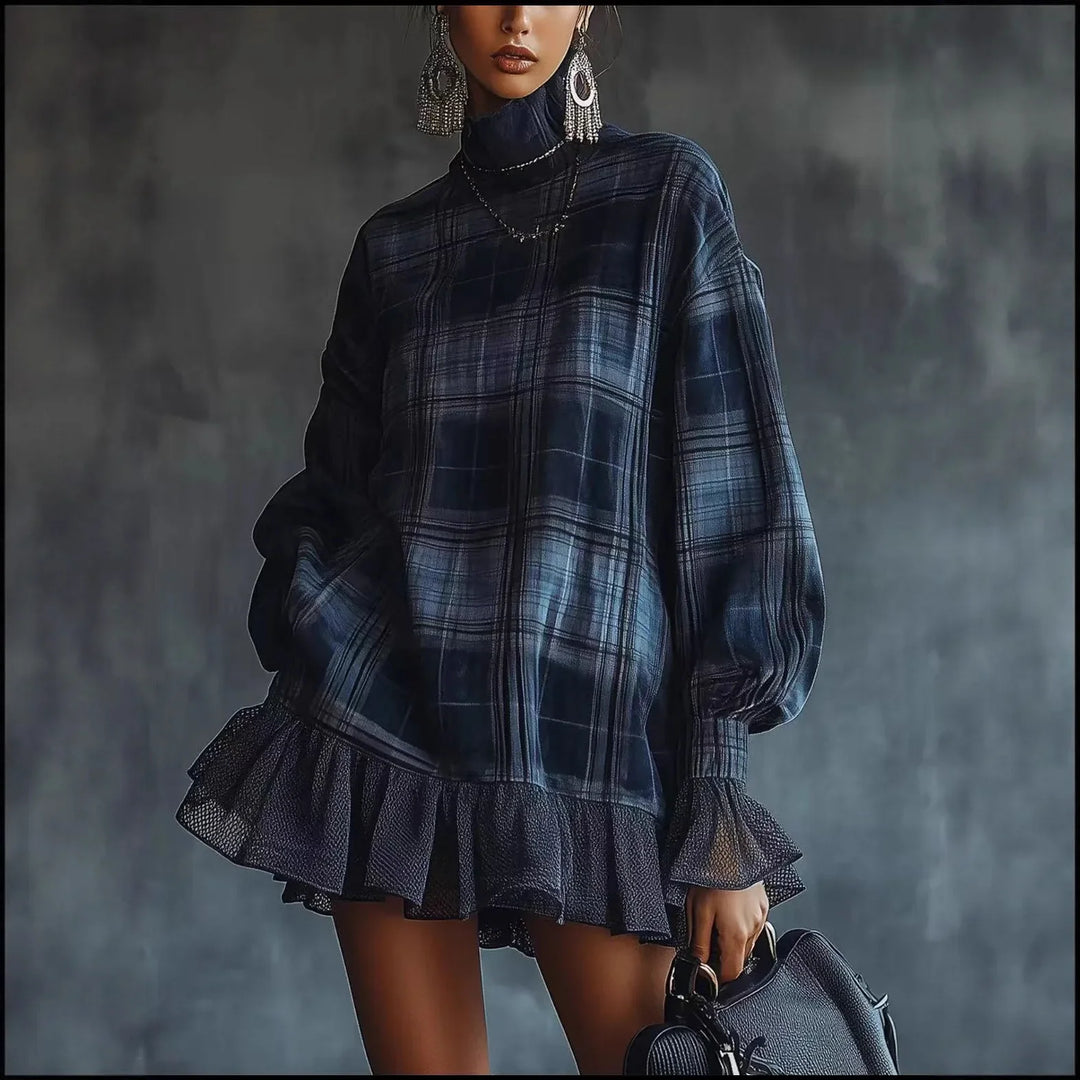 Wynter Lantern Sleeve Mini Dress