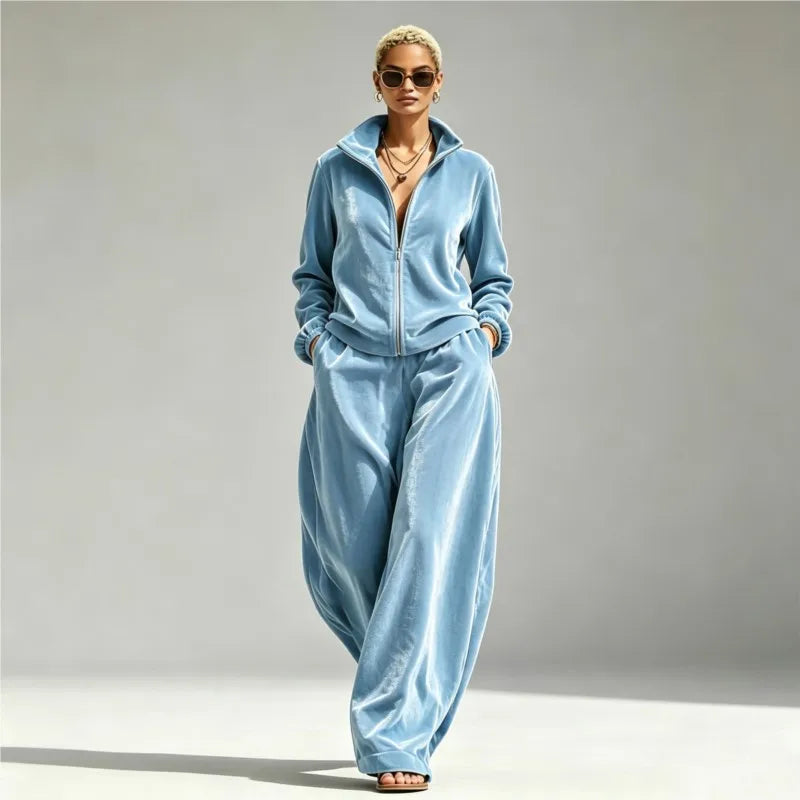 Marlene Zip Front Two-Piece Set