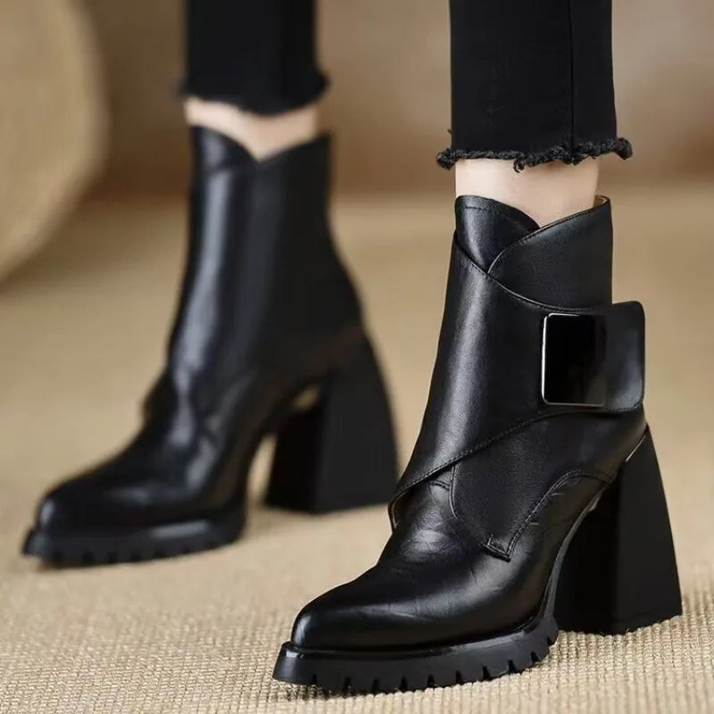 Fenella Buckle Strap Ankle Boots