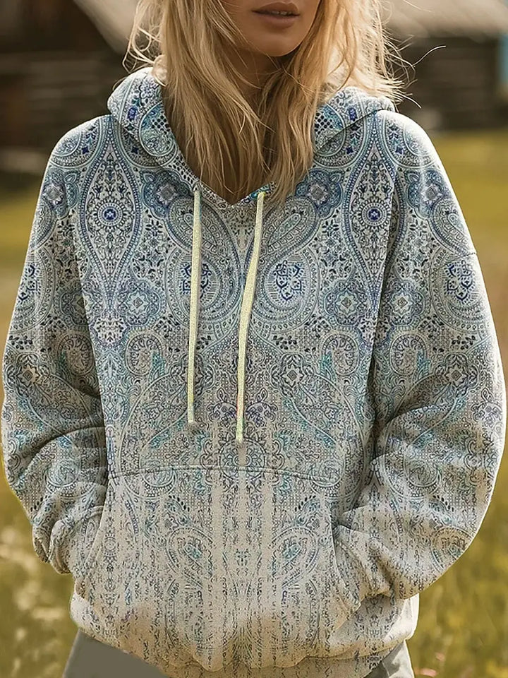 Marigold Bohemian Print Hoodie