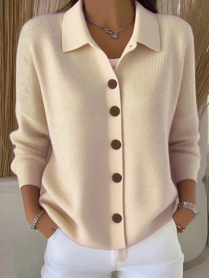 Lauren Collared Knit Cardigan