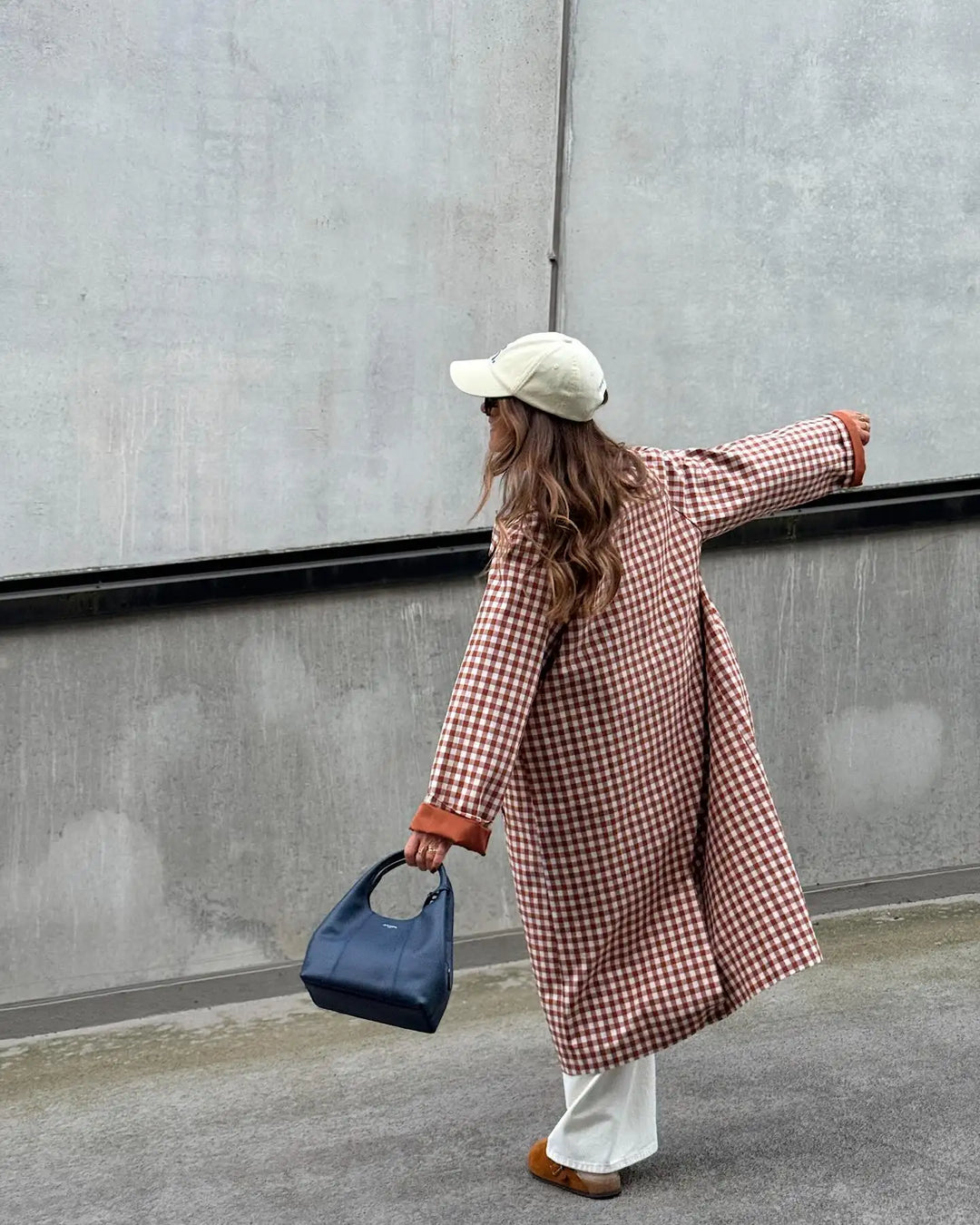 Hazel Gingham Trench Coat