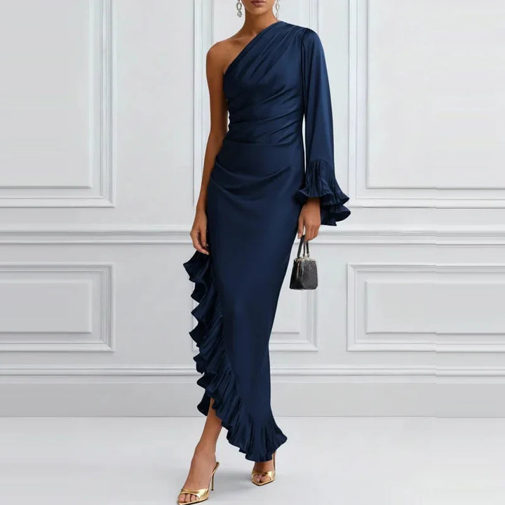 Christine Elegant Ruffle Maxi Dress