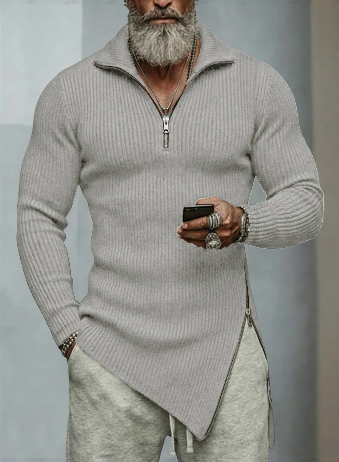 Douglas Quater Zip Knit Sweater