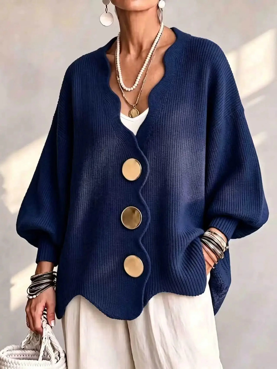 Daphne Wavy Edge Cardigan