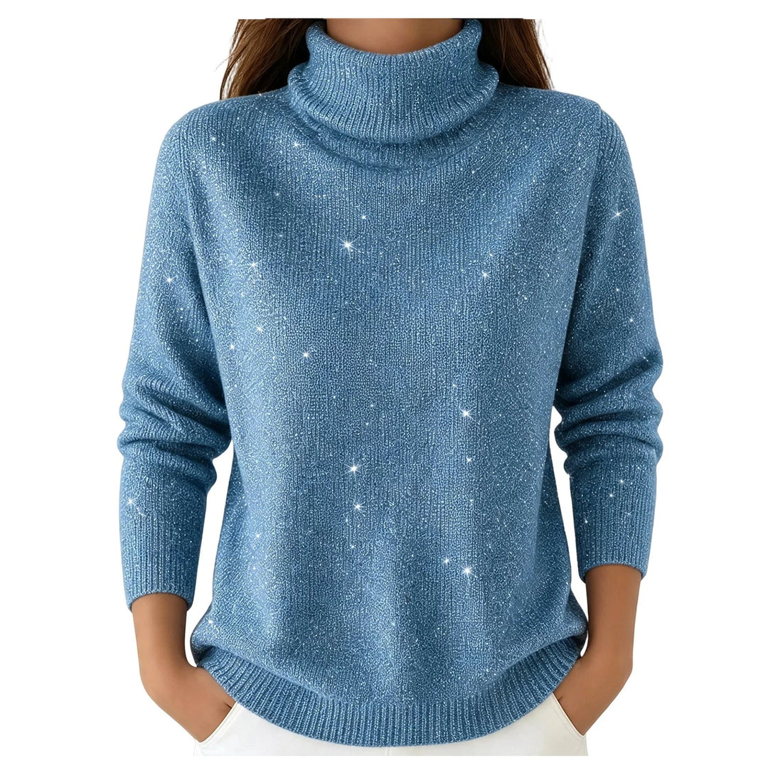 Isolde Turtleneck Shimmer Sweater
