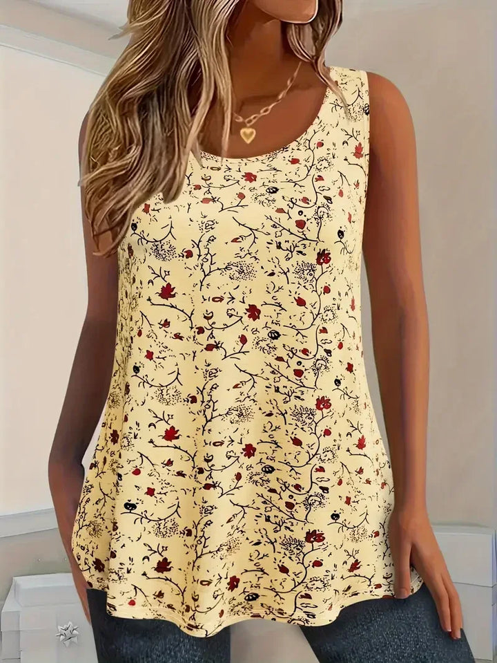 Cecilia Sleeveless Floral Tank Top