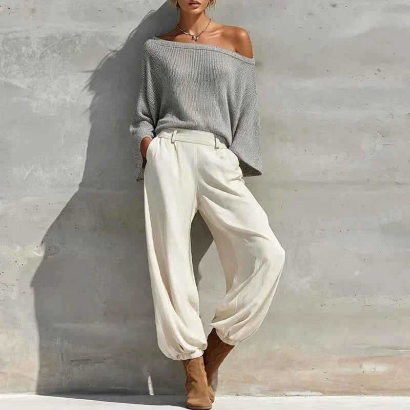 Aveera Knit One Shoulder Set