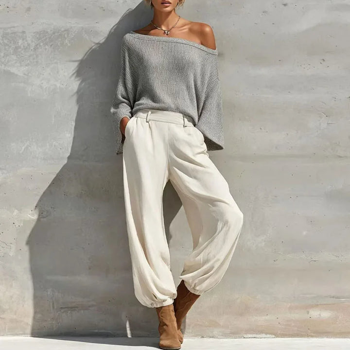 Aveera Knit One Shoulder Set