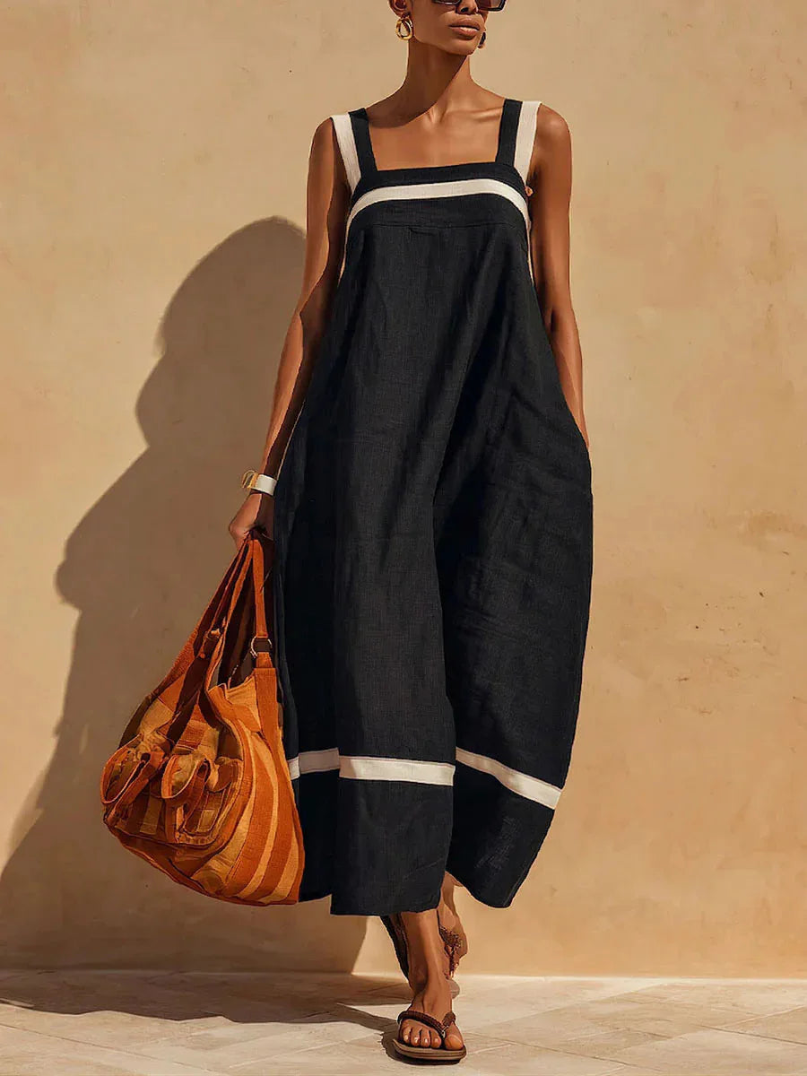 Vera Breathable Linen Slip Midi Dress