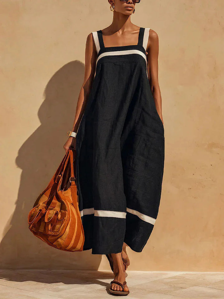 Vera Breathable Linen Slip Midi Dress