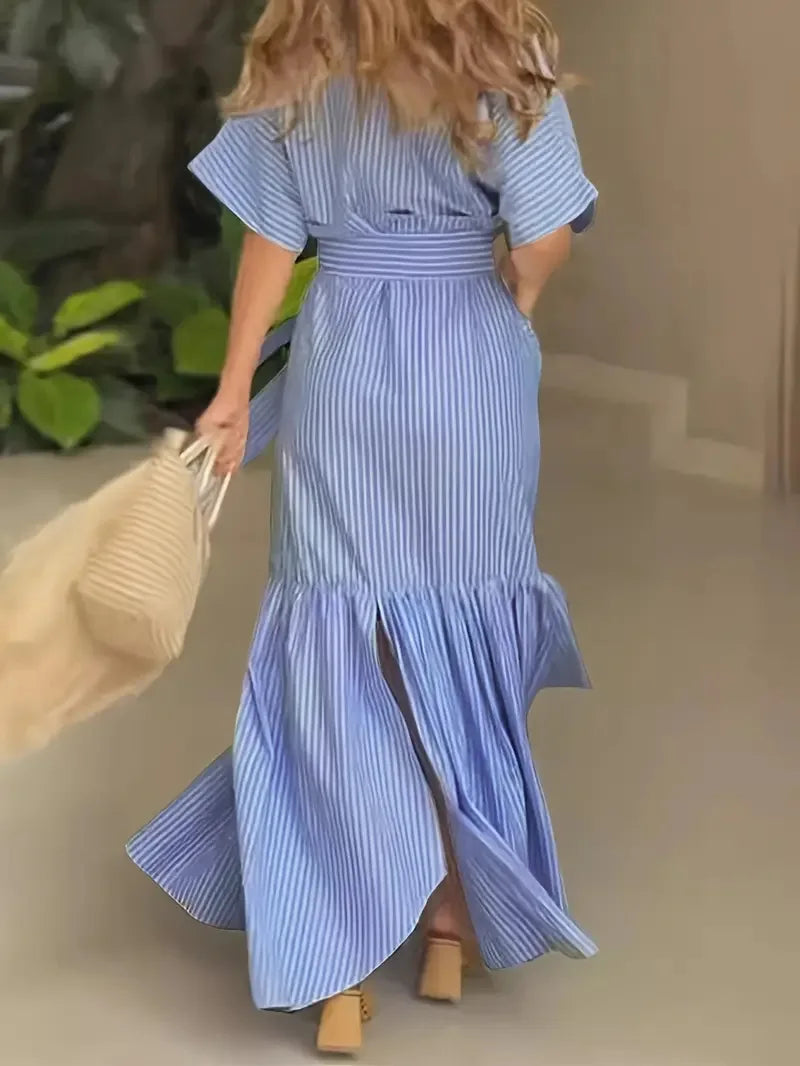 Quinn Striped Pocket Maxi Dress