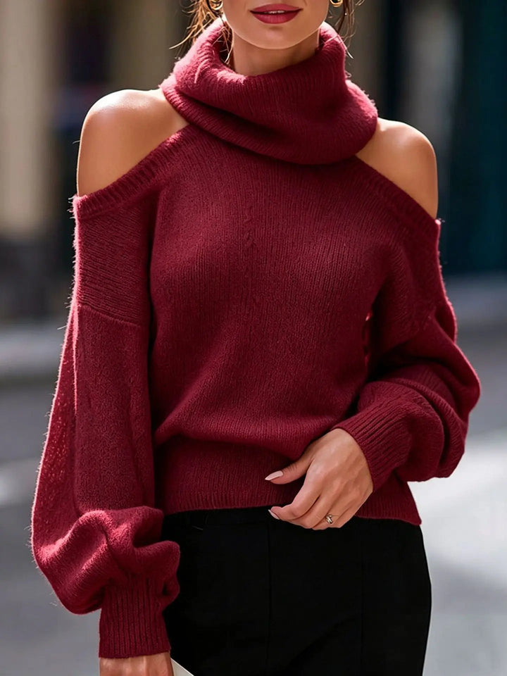 Wilhelmina Cold Shoulder Sweater